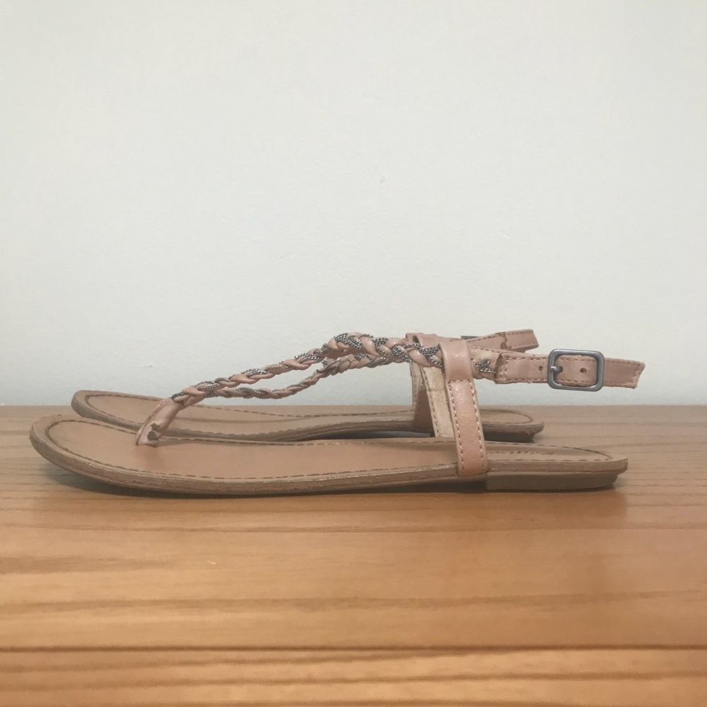 [Zigi Soho] Beige Chain Braided Sandals